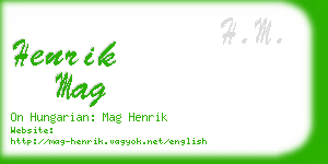 henrik mag business card